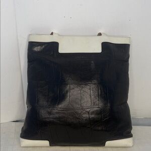 Falor Genuine Leather Croc Embossed Tote Bag